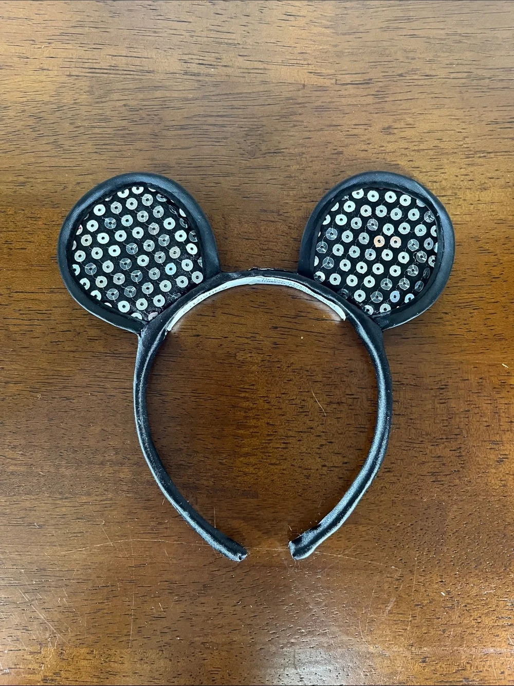 Disney Black Sequin Minnie Mouse Ear Headband